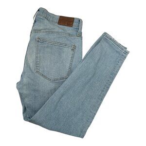 Madewell 9” High-rise SkinnyDenim Jeans Light Wash Button Fly Size 30